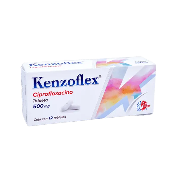 KENZOFLEX Cja. c/12 TABS. 500 MG. Ciprofloxacino 500mg. (Tabs. Orales). COLLINS