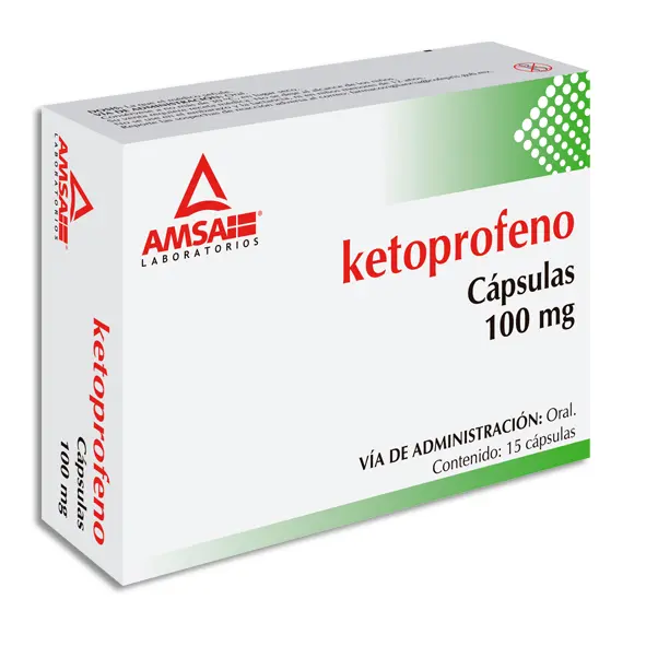 KETOPROFENO (Amsa) c/15 CAPS. 100 MG. Ketoprofeno 100mg. (Caps. Orales). 
