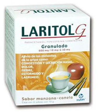 PARACETAMOL/FENILEFRINA/LORATADINA 600/10/2.50MG C6SOBRES C/U 6 G ( LARITOL G) COLLINS