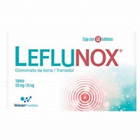 CLOXINATO DE LISINA /TRAMADOL 1285/25MG C/14 TABLETAS (LEFLUNOX) COLLINS