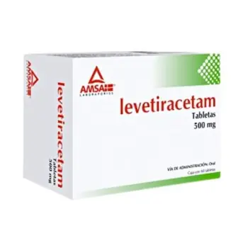 LEVETIRACETAM (Amsa) c/60 TABS. 500 MG. Levetiracetam 500mg. (Tabs. Orales).