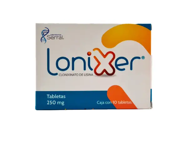 LONIXER c/10 TABS. 250 MG. Clonixinato de Lisina 250mg. SERRAL