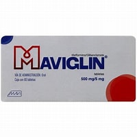 [785118754204] MAVIGLIN c/60 TABS. 500/5 MG. Metformina+Glibenclamida  500/5mg. NA