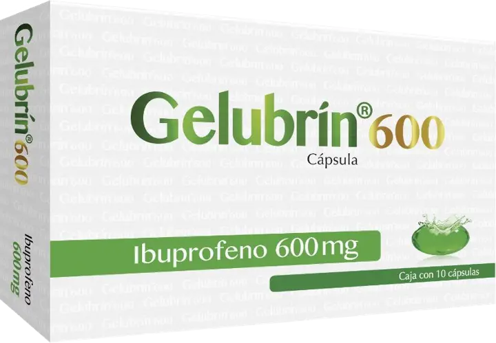 GELUBRÍN C/10 CAPS. 600 MG. Ibuprofeno 600mg. (Cápsula blanda). PROGELA