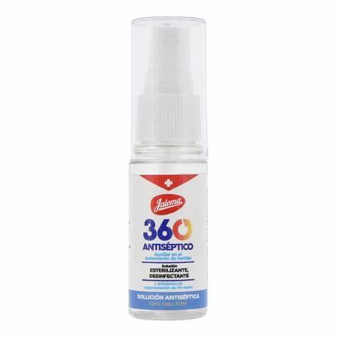 360 ANTISÉPTICO SOLUCIÓN  Fco. Atomizador  30 ML. 60 PPM. Antiséptico a base de Agua de superoxidación (Solución Tópica). NA