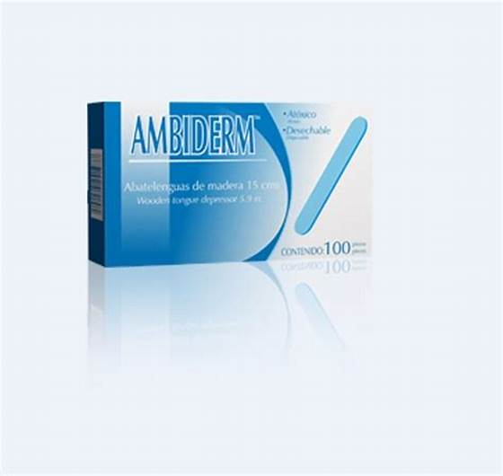 ABATELENGUAS de MADERA (Ambiderm) Cja. c/100 Pzs. NA