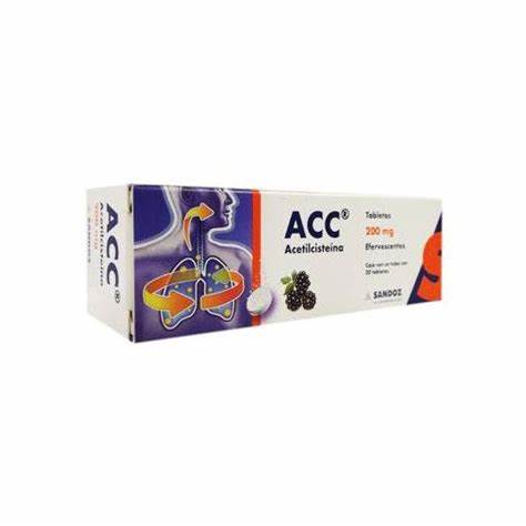 ACC c/20 TABS. EFERVESCENTES Acetilcisteína 600mg.
