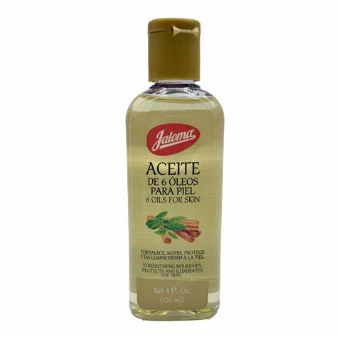 ACEITE DE 6 ÓLEOS PARA PIEL (Jaloma) Fco. 120 ML. Aceite de 6 Óleos. NA