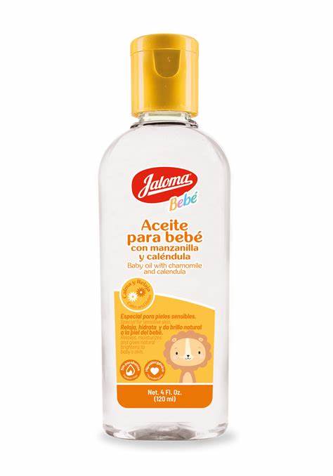 ACEITE PARA BEBÉ c/MANZANILLA Y CALENDULA (Jaloma) Fco. 120 ML. Aceite para Bebé NA