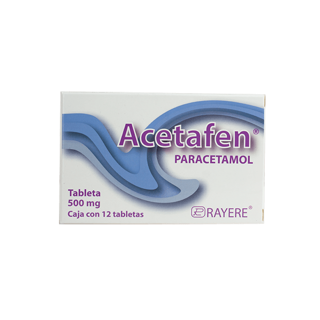 ACETAFEN c/12 TABS. 500 MG. Paracetamol  500mg. (Tabs. Orales). NA