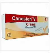 CANESTEN-V 3 DÍas CREMA VAGINAL 2% TUBO c/20 G. y 3 Aplics. Clotrimazol (Crema Vaginal 2%). NA