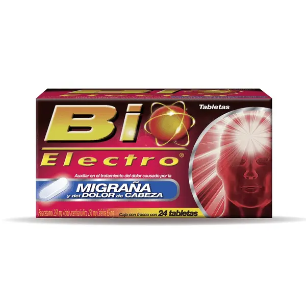 ACIDO ACETILSALICILICO.PARACETAMOL.CAFEINA 250/250/65MG C/24 TABLETAS (BIOELCTRO) COLLINS