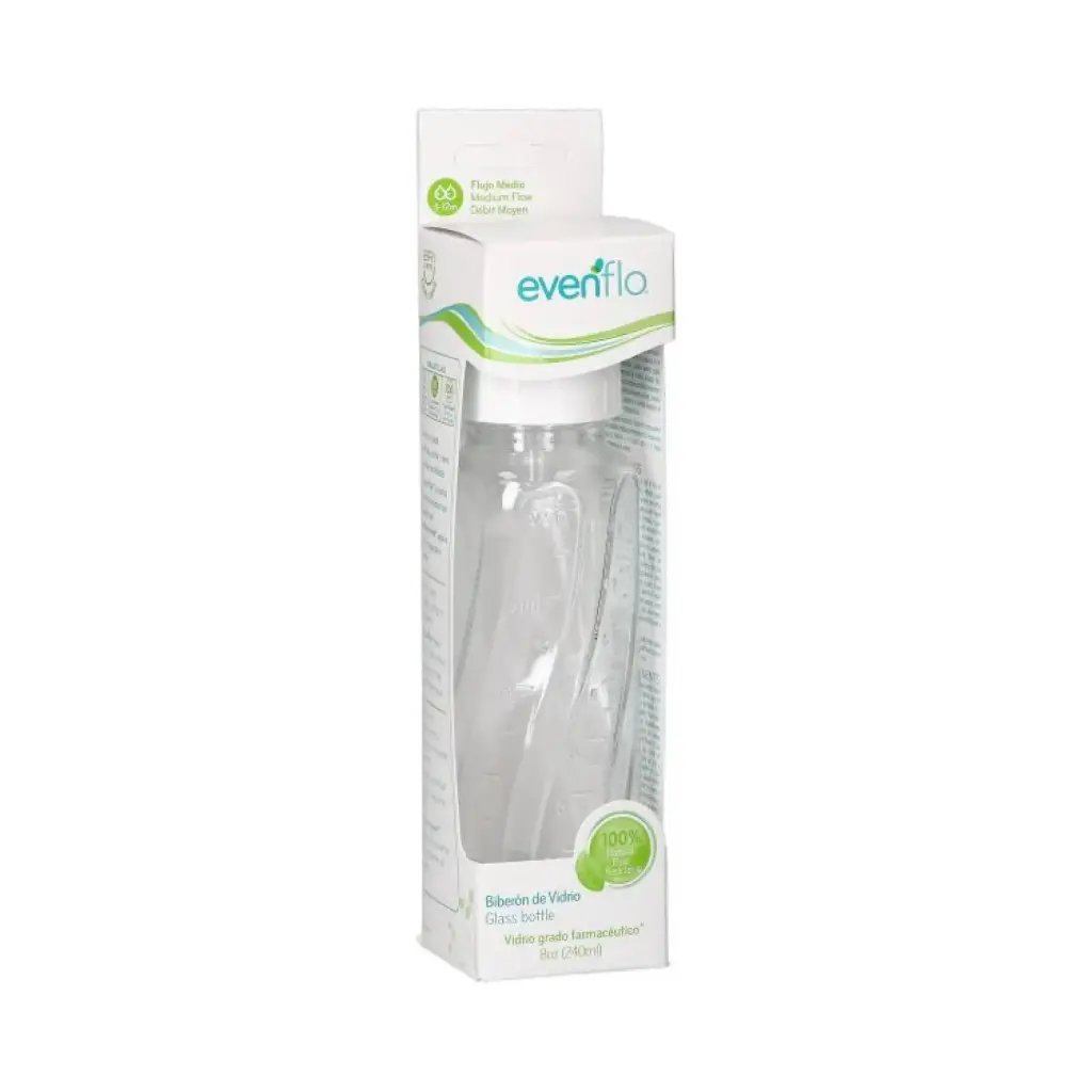 BIBERON EVENFLO VIDRIO GLASS BOTTLE 240ML 