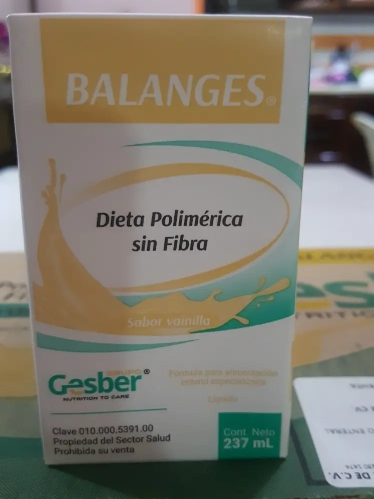 BALANGES DIETA POLIMERICA SIN FIBRA SUSPENSION ORAL O ENTERAL ENVASE CON 237 A 250 ML. SABOR VAINILLA