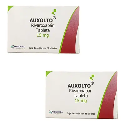 IVAROXABAN. COMPRIMIDO. CADA COMPRIMIDO CONTIENE: RIVAROXABAN 15 MG. ENVASE CON 28 COMPRIMIDOS.