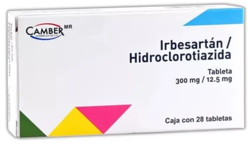 IRBESARTÁN/HIDROCLOROTIAZIDA (Camber) c/28 TABS. 300/12.5 MG.