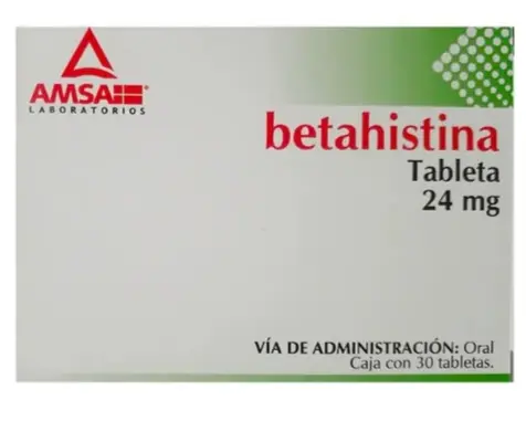 BETAHISTINA (Amsa) c/30 TABS. 24 MG. Betahistina 24mg.