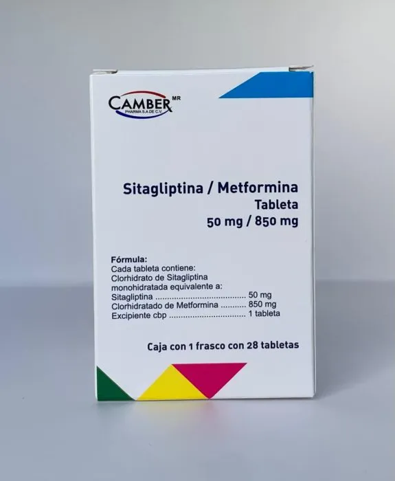 SITAGLIPTINA/METFORMINA (Maver) c/28 TABS. 50/850 MG. Sitagliptina+Metformina  50/ 850mg. NA