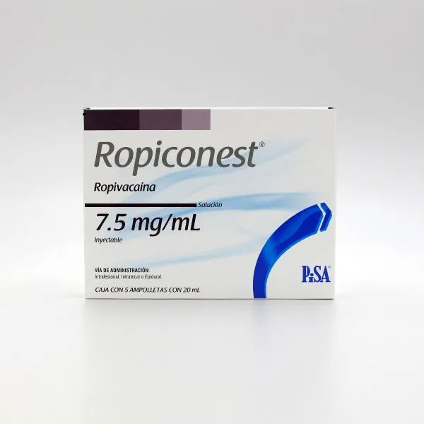 [7501125122439] Ropiconest 7.5 Mg Solución Inyectable 5 Ampolleta 20 Ml