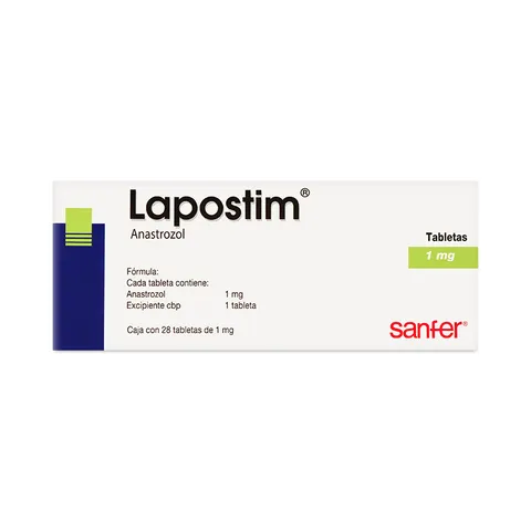 [7501070602307] Lapostim Anastrozol 1 Mg Caja con 28 Tabletas
