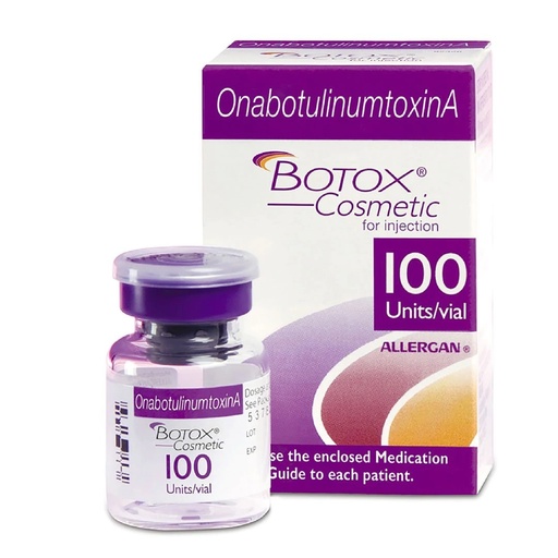 [7501201405043] Toxina botulínica tipo a. Solución Inyectable Cada frasco ámpula con polvo contiene: Toxina botulínica tipo A 100 U Envase con un frasco ámpula. ALLERGAN