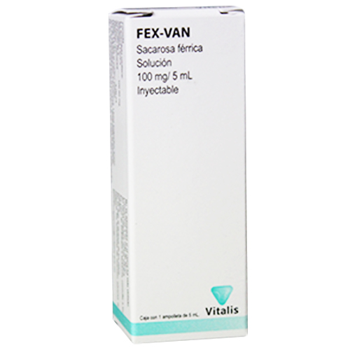 [7502245840579] Fex-Van Sacarosa Ferrica 100Mg/5mL Iny VITALIS