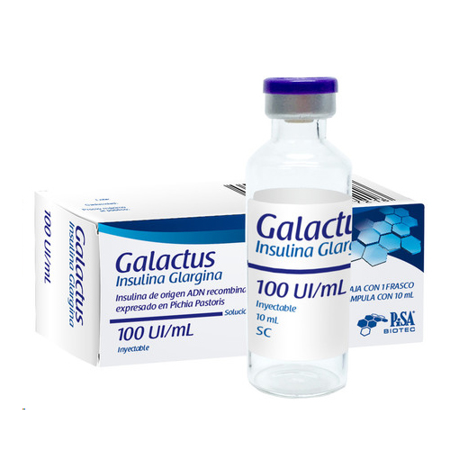 [7501125153747] Galactus Insulina Glargina 100 UI/ml. Inyectable. Frasco 10ml