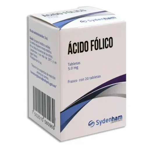 [7502010580969] ACIDO FOLICO (SYDENHAM)CON 20 TABS. 5MG
