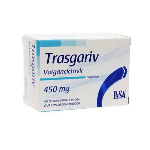 [7502216803145] Valganciclovir. Comprimido Cada Comprimido contiene: Clorhidrato de valganciclovir equivalente a 450 mg de valganciclovir. Envase con 60 Comprimidos ULTRA