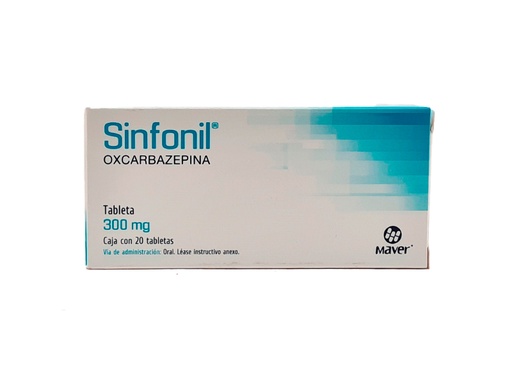 [7502009744570] OXCARBAZEPINA SINFONIL c/20 TABS. 300 MG. MAVER