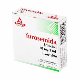 [7502268542290] FUROSEMIDA 20MG/2ML C/5 AMPOLLETAS AMSA