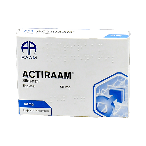 [7502227874110] Actiraam Sildenafil  c/ 4 TABS. 50 MG. RAAM