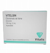 [7502245840241] Vitelsin  Clonixinato de Lisina Sol. Iny. c/5 AMPTAS. 100 MG/2 ML. VITALIS