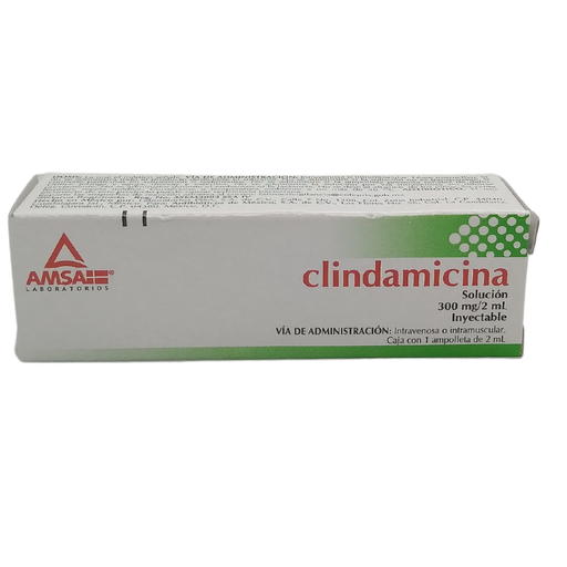 [7501349020900] CLINDAMICINA (Amsa) Sol. Iny. c/1 AMPTA. 300 MG/2 ML. Clindamicina 300mg. (Sol. Inyectable). NA
