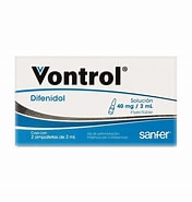 [7501070635718] DIFENIDOL SOLUCION INYECTABLE 40MG/2ML C/2 AMPOLLETAS (VONTROL) COLLINS