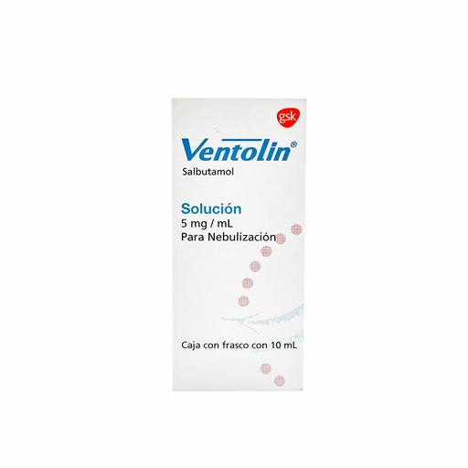 [7501043163637] Ventolin 5 Mg 10 Ml Sol Sulfato de salbutamol equivalente a 0.5 mg de Salbutamol Vehículo cbp 1.0 mL