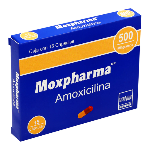[7502231320481] MOXPHARMA c/15 CAPS. 500 MG. Amoxicilina  500mg. (Caps. Orales). NA
