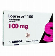 [7502216930476] METOPROLOL 100 MG C/20 TABLETAS (LOPRESOR 100) COLLINS