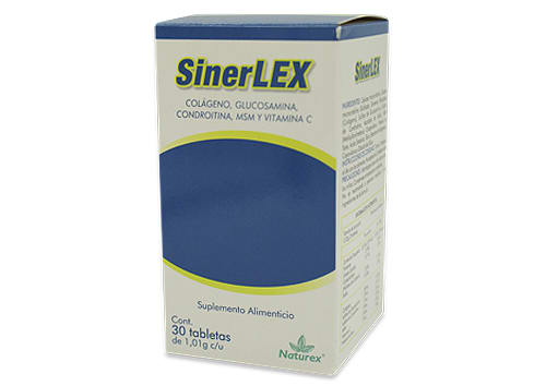 [7502259891086] COLAGENO.GLUCOSAMINA.CONDROITINA.MSM Y VITAMNA C C/30TABLETAS (SINERLEX) COLLINS