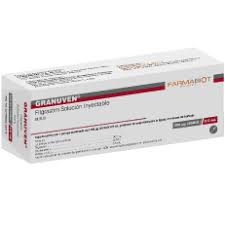 [7506335703553] Pegfilgrastim.(GRANUVENT) Solución Inyectable Cada jeringa prellenada contiene: Pegfilgrastim 6 mg Envase con una jeringa prellenada con 6 mg/0.60 ml.