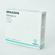 [7502245840074] Hidralazina.Draxavin Solución Inyectable Cada ampolleta o frasco ámpula contiene: Clorhidrato de hidralazina 20 mg Envase con 5 ampolletas o 5 frascos ámpula con 1.0 ml VITALES