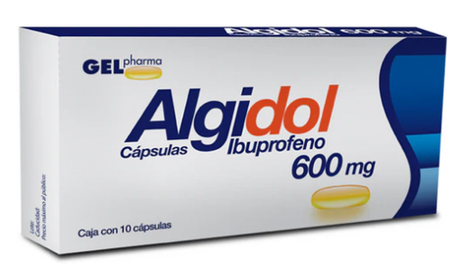 [7502227426715] ALGIDOL c/10 CAPS. 600 MG. Ibuprofeno 600mg. (Cápsula blanda). NA