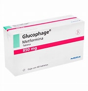 [7501298224213] Glucophage metformina 850 Mg 60 Tabletas Merck