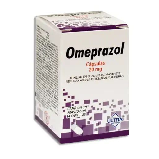 [7502216792555] Omeprazol Ultra c/ 14 CAPS. 20 MG.