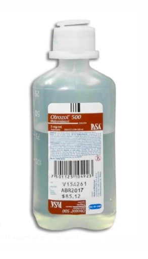[7501125104923] Otrozol Metronidazol 500 Sol. Iny. c/1 Fco. 100 ML. 500 MG/100 ML. NA