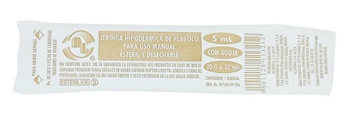 [7501128113212] JERINGA 0.5ML 20X32 Y 23X25 C/50