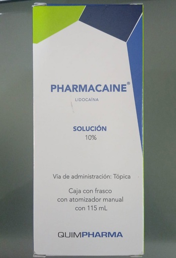 [7502223111202] PHARMACAINE SOL. 10% Fco. Atomizador 115 ML. NA