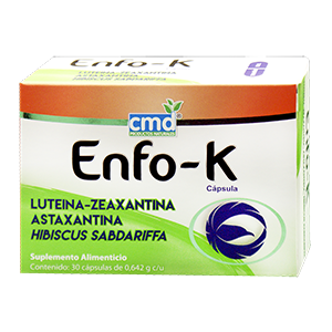 [7501590285608] ENFO-K c/30 CAPS. 0.642 G. Vitaminas y Minerales para la salud Visual. NA