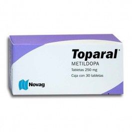 [7501075715378] Metildopa tab. Cada tableta contiene: Metildopa 500 mg. Envase con 30 tabletas. NOVAG