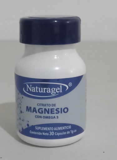 [7503036782016] MAGNESIO CON OMEGA-3 (Naturagel) c/30 CAPS. 1 G. Magnesio en combinación. NA